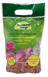 Изображение товара Грунт для орхидей Живой мир Сосновая кора, 1,5 л
