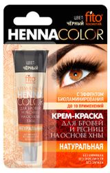 Изображение товара Крем-краска для бровей и ресниц Henna Color, цвет черный, туба 5 мл
