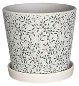 Изображение товара Горшок бетонный «Композит» Скань-А белый без поддона, 15 см