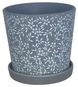 Изображение товара Горшок бетонный «Композит» Скань-А серый без поддона, 18 см