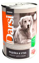 Изображение товара Корм консервированный для собак Darsi индейка утка, 410 г