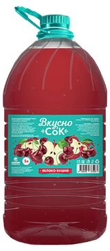 Изображение товара Напиток «Вкусно Сок» Яблоко вишня, 5 л