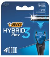 Изображение товара Сменные кассеты для мужской бритвы, BIC Hybrid 3 Flex Греция, 4 шт
