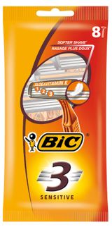 Изображение товара Бритва мужская одноразовая, BIC 3 Sensitive Греция, 8 шт