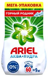 Изображение товара Стиральный порошок Ariel  Автомат Горный родник, 9 кг (60 стирок)
