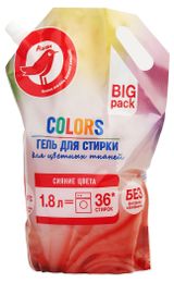 Изображение товара Гель для стирки АШАН Красная птица для цветного белья, 1.8 л