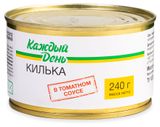 Изображение товара Килька «Каждый день» в томатном соусе, 240 г