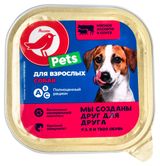 Изображение товара Корм консервированный для собак АШАН Красная птица мясное ассорти в соусе, 300 г