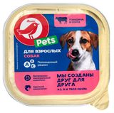 Изображение товара Корм консервированный для собак АШАН Красная птица с говядиной в соусе, 300 г