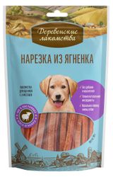 Изображение товара Лакомство для щенков «Деревенские лакомства» нарезка из ягненка, 90 г