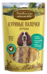 Изображение товара Лакомство для собак «Деревенские лакомства» Куриные палочки кручёные, 90 г
