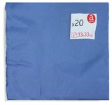 Изображение товара Салфетки бумажные Actuel 2-слойные синие 33х33 см, 20 шт