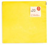 Изображение товара Салфетки бумажные Actuel 2-слойные желтые 33х33 см, 20 шт