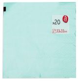 Изображение товара Салфетки бумажные Actuel 2-слойные голубые 33х33 см, 20 шт