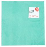 Изображение товара Салфетки бумажные Actuel 2-слойные зеленые 33х33 см, 20 шт