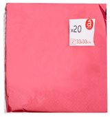 Изображение товара Салфетки бумажные Actuel 2-слойные бордовые 33х33 см, 20 шт