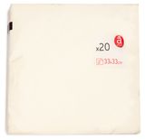 Изображение товара Салфетки бумажные Actuel 2-слойные шампань 33х33 см, 20 шт