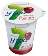 Изображение товара Йогурт «7 Утра» двухслойный с вишней 2,5%, 350 г