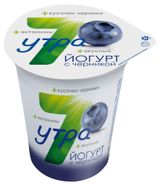 Изображение товара Йогурт «7 Утра» двухслойный с черникой 2,5%, 350 г