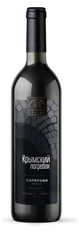 Изображение товара Вино «Крымский погребок» Саперави столовое красное полусладкое Россия, 0,75 л
