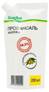 Изображение товара Майонез «Каждый День» оливковый 50,5% охлажденный, 200 мл