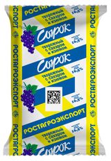 Изображение товара Масса творожная «РостАгроЭкспорт» Сырок с сахаром и изюмом брикет 16,5% БЗМЖ, 90 г