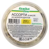 Изображение товара Ассорти морепродуктов «Каждый День» в масле, 200 г