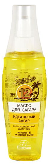 Изображение товара Спрей-масло для быстрого загара Floresan Увлажняющий янтарная дыня SPF 12, 135 мл