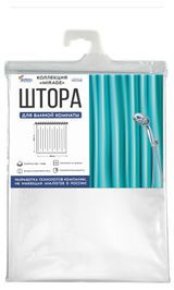 Изображение товара Штора для ванной «Вилина» Mirage белый, 180х180 см