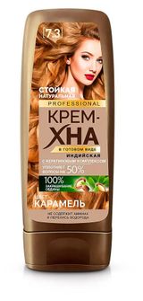 Изображение товара Крем-хна стойкая «Фитокосметик» Professional натуральная Индийская тон 7.3 Карамель, 140 мл