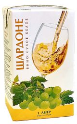 Изображение товара Вино «Юровский» Шардоне белое сухое Россия,1 л