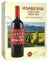 Изображение товара Вино Juste Du Bon Vin Изабелла красное полусладкое Россия, 3 л