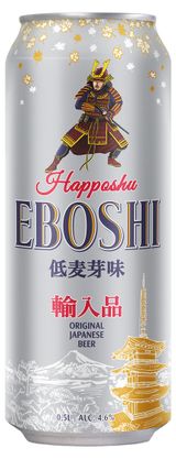 Изображение товара Пиво Eboshi Happoshu светлое фильтрованное 4,6%, 500 мл