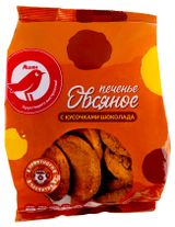 Изображение товара Печенье АШАН Красная птица овсяное с шоколадом, 400 г