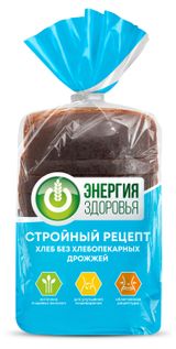 Изображение товара Хлеб ржано-пшеничный серый «Хлебный Дом» Энергия здоровья Стройный рецепт без дрожжей нарезка, 350 г