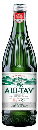 Изображение товара Вода минеральная «Аш-Тау» с газом, 500 мл