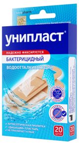 Изображение товара Лейкопластырь «Унипласт» бактерицидный влагостойкий, 20 шт