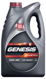Изображение товара Масло моторное «Лукойл» Genesis Armortech 5W40 синтетическое, 4 л