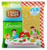 Изображение товара Блинчики сытные «С Пылу с Жару» для фаршировки без начинки на молоке замороженные, 500 г