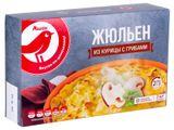 Изображение товара Готовое блюдо Жюльен АШАН Красная птица Курица с грибами замороженный 2 шт, 250 г