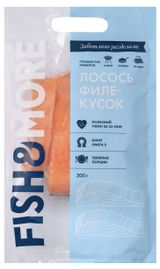 Изображение товара Лосось замороженный Fish&More филе-кусок на коже, 500 г