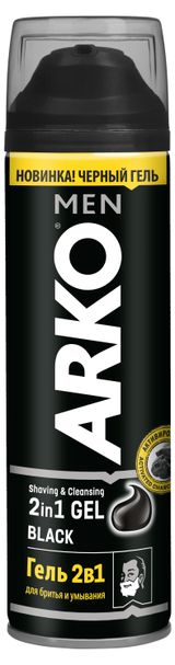 Изображение товара Гель для бритья и умывания Arko Men Black 2в1, 200 мл