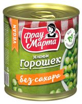 Изображение товара Горошек «Фрау Марта» зеленый без сахара, 310 г