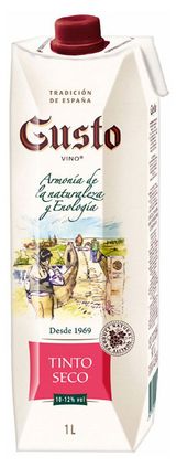 Изображение товара Вино Gusto Vino красное сухое Россия, 1 л