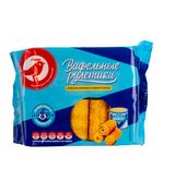 Изображение товара Рулетики АШАН Красная птица вафельные с ароматом сгущенного молока, 180 г