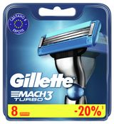 Изображение товара Сменные кассеты для бритья Gillette Mach3 Turbo, 8 шт