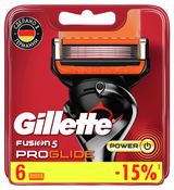 Изображение товара Сменные кассеты для бритья Gillette Fusion ProGlide Power, 6 шт