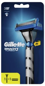 Изображение товара Бритва мужская Gillette Mach 3 Turbo с 2 кассетами, 1 шт