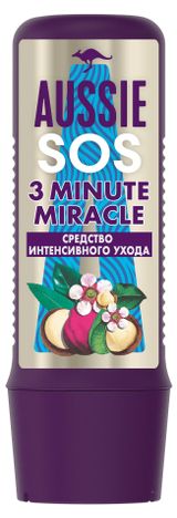 Изображение товара Средство для волос Aussie SOS 3 Minute Miracle для интенсивного ухода для поврежденных длинных волос Франция, 225 мл
