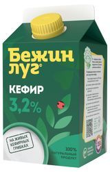 Изображение товара Кефир «Бежин луг» 3,2% БЗМЖ, 450 мл
